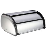 Grande bo�te � pain en acier inoxydable avec couvercle en rouleau base antid�rapante pour aliments secs ...