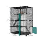 Grande cage pour chat � 4 niveaux avec hamac 4 portes 3 �chelles enclos ext�rieur pour chat