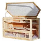Grande cage pour hamsters petits rongeurs souris rats grange abri bois 16 0002557