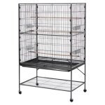 Grande cage pour oiseaux - duoku - mod�le 60 - 93x58x151 cm - tiroir amovible - roulettes 360�