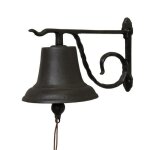Grande cloche de porte murale sur crdence en fonte 31 cm - 3. 65 kg - 14029 - cloche