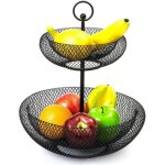 Grande corbeille a fruits 2 etages panier de fruit fruits en m�tal casier � fruits support � fruits - ...