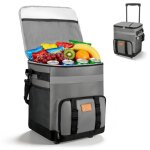 Grande glaci�re souple pliable de 35 l sur roulettes glaci�re � roulettes avec isolation �tanche et anti ...