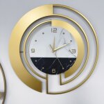 Grande horloge murale moderne pendules murales geante 45cm dor� / m�tal d�coration murale salon / chambre ...
