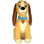 Grande peluche : chienne miss lady avec son 48 cm - set doudou enfant belle et le clochard + 1 carte ...