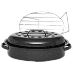 Warmcook cocotte ovale en acier carbon 33x20cm + grille - 6106 + 2007