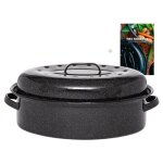 Graniteware - cocotte roaster en acier maill + livre de recette ? grand format