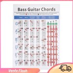 Graphique des accords de guitare basse - dilwe - 4 cordes - papier dart - outil pour dbutants - durable ...