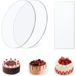Grattoir � g�teau - non sp�cifi� - disques en acrylique - transparent - 2 pi�ces - 1 grattoir carr�