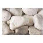 Gravillon carrara rond 60 - 100 mm - marbre blanc - 20kg