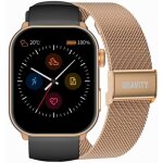 Gravity gt28 - 5 montre connect�e femme - bo�tier rectangulaire 50x40 mm or rose + bracelet autonomie ...