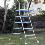 Gre echelle inox 2x4 marches + plateforme