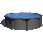 Gre - kit piscine hors sol acier ronde grise anthracite - Ø370 x h122 (livrée avec filtre à sable + échelle) ... Gre - kit piscine hors sol acier ronde grise anthracite - Ø370 x h122 (livrée avec filtre à sable + échelle) ...