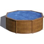 Gre - kit piscine hors sol acier ronde imitation bois - Ø370 x h122 cm (livrée avec filtre à cartouche ... Gre - kit piscine hors sol acier ronde imitation bois - Ø370 x h122 cm (livrée avec filtre à cartouche ...