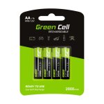 Green cell 2000mah 1. 2v lot de 4 piles rechargeables ni - mh type aa pr�charg�e haute capacit� hr6 pile ...