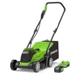 Greenworks tondeuse sans fil 33 cm gd24lm33k4 - chargeur + kit batterie 4ah - 2516107ub