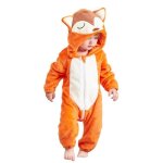Grenouillres animal pyjama combinaison barboteuse enfant filles costume 12 - 18 mois - renard - orange ...