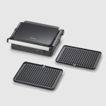 Gril severin - kg2398 - surface cuisson 30x22cm - plaques amovibles - revtement cramique - 1800w