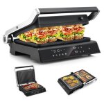 Grill lectrique 3 en 1 - lifezeal - 5 modes rglables - ouverture 180 - sans bpa - barbecue lectrique ...