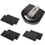 Grill multifonction 3 en 1 ms 3045 - gaufrier croque monsieur et grill - 1000w Grill multifonction 3 en 1 ms 3045 - gaufrier croque monsieur et grill - 1000w
