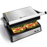 Grill multifonction aigostar hett - plaques antiadhrentes - design exclusif - 1000w - sans bpa - garantie ...
