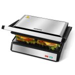 Aigostar grill panini grills lectriques avec plaques antiadhsives. deux surfaces de cuisson de 27 x ...