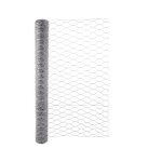 Grillage à poules - marque - rouleau 25m / 120cm / 50mm - acier galvanisé - argenté Grillage à poules - marque - rouleau 25m / 120cm / 50mm - acier galvanisé - argenté