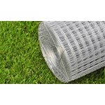 Grillage pour voli�re acier galvanis� - meublechic - 10x1 m - argent� - mailles carr�es 12x12 mm