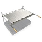 Grille barbecue avec r�cup�rateur graisse 60x40 pour cr�maill�res (grille seule)