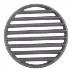 Grille de barbecue ronde en fonte plaque de charbon de bois haute temp�rature 28 cm.