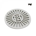 Grille bonde de fond ronde pour piscine b�ton - diam 175 cm - blanc - astral - r�sistante aux chocs