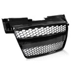 Grille de calandre pour audi tt 8j de 2006 a 2014 look sport noir brillant - 38601489