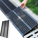 Grille de drainage couvercle de regard caniveau ext�rieur syst�me de drainage pour terrasse piscine jardin ...