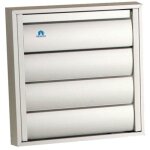 Grille de hotte 210x210mm aluminium gris ral9006 - renson - 10114