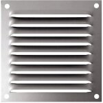 Grille m�tallique � persienne + moustiquaire - 100 x 100 mm
