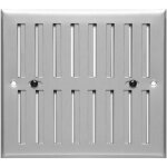 Grille mtallique rectangulaire - autogyre - 250x168mm - aluminium anodis - rglable - intrieur