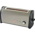 Grille pain 1 tranche kitchenchef - inox brossé - thermostat variable 6 positions de brunissage Grille pain 1 tranche kitchenchef - inox brossé - thermostat variable 6 positions de brunissage