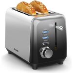 Grille - pain 2 fentes fimei - inox - 7 niveaux de brunissage - toaster 850w - gris d�grad�