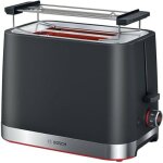 Grille - pain 2 tranches bosch tat4m223 - puissance 950 w - grille et plateau miettes - noir / inox