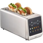 Grille - pain 4 tranches avec �cran tactile - trahoo - fonction m�moire - technologie single - slice ...