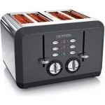 Grille - pain - arendo - 654868846 - 4 tranches - gris / aluminium - design moderne