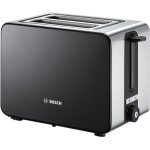 Grille - pain - bosch tat7203 - 2 tranches - 2 emplacements - inox / noir