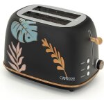 Grille pain caprizze kaito avec double fente extra large 6 niveaux de grill d�coration florale et effet ...