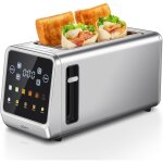 Grille - pain � fente longue en acier inoxydable avec �cran tactile intelligent et fonction m�moire 5 ...