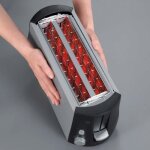 Grille - pain grande tranche - cloer 3710 - 4 tranches - noir mat - 1380 watt