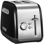 Grille - pain kitchenaid classic 5kmt2115eob - noir - 2 fentes extra large et profondes en acier inoxydable ...