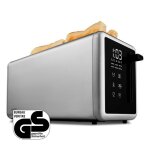 Grille - pain - medion 12103 - vertical - 1450w - 4 fentes - argent