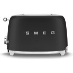 Grille - pain - smeg - tsf01blmeu - noir mat - 950 watts - 2 tranches