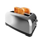 Grille - pain - cecotec - toastin time 1500 inox lite - 1500 w - 4 tranches - fente large 38 cm
