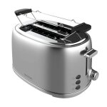 Cecotec grille - pain 2 tranches toast& taste 1000 retro double inox: 980 w 2 fentes larges de 38 ...